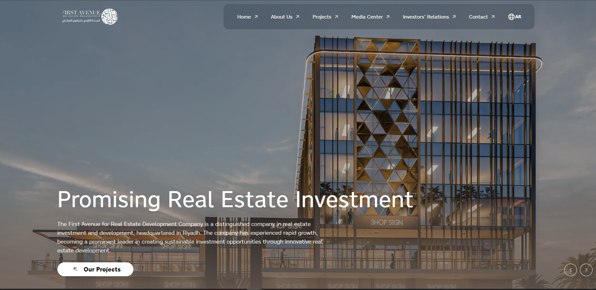 First Avenue – Real Estate Corporate Website